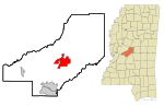 Madison County Mississippi Incorporated and Unincorporated areas Canton Highlighted